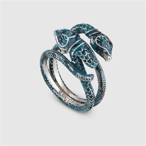 gucci snake ring blue|gucci ghost ring price.